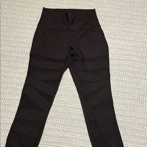 Stylish Black Leggings with Mesh Panels